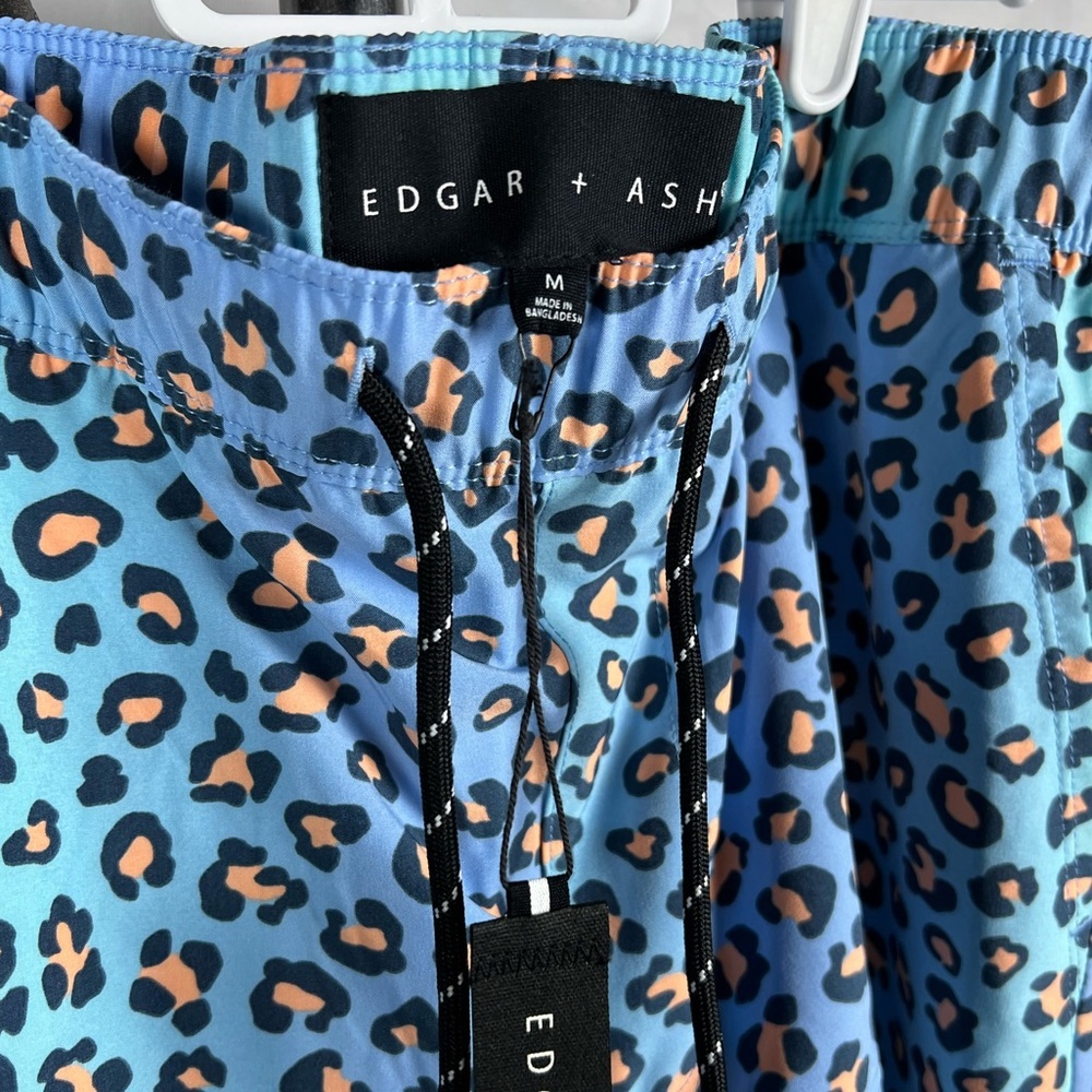 Edgar + Ash Mens Swim Board Shorts Leopard Medium - Picture 4 of 5